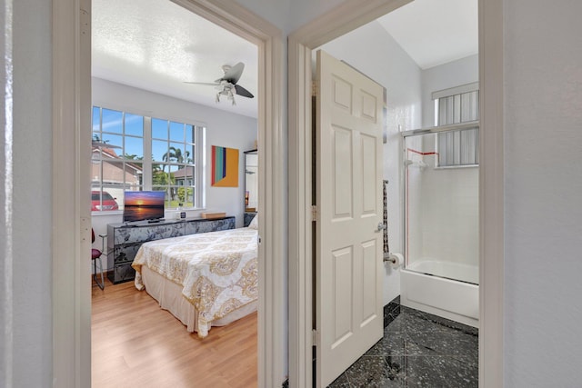 bedroom with a ceiling fan