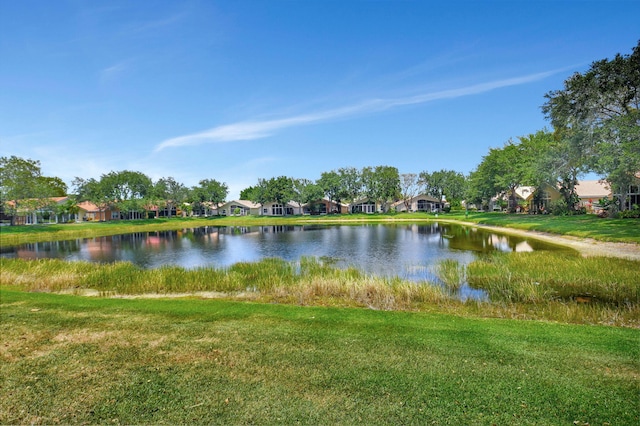 property view of water featuring a residential view