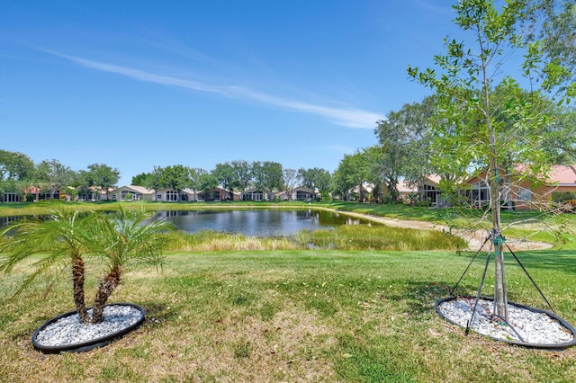 property view of water with a residential view