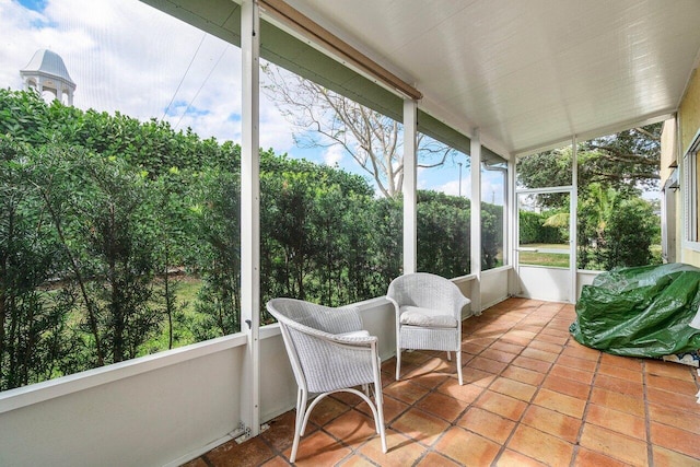 view of sunroom