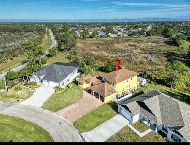 bird's eye view with a residential view