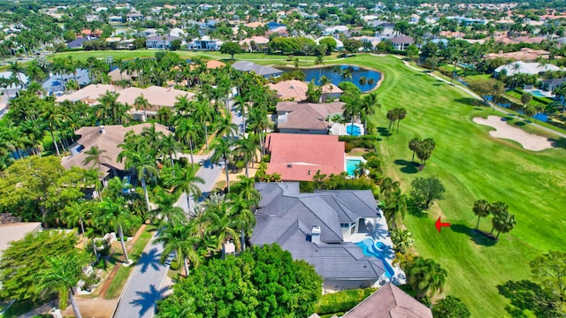 7090 Ayrshire Ln, Boca Raton, FL 33496 - aerial perspective of suburban area with a golf course and a nearby body of water