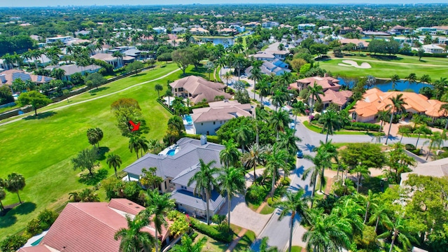 7090 Ayrshire Ln, Boca Raton, FL 33496 - aerial perspective of suburban area with a golf club and a nearby body of water