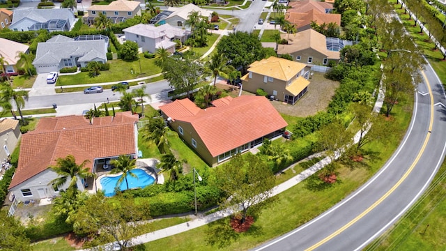 aerial view featuring a residential view