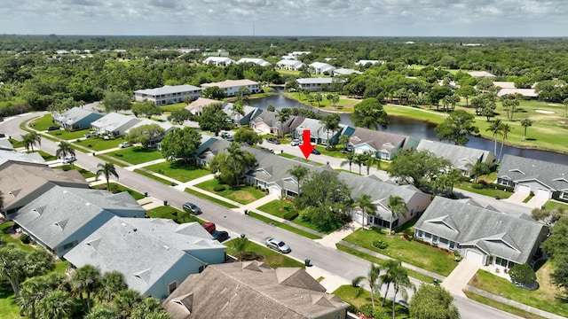 4059 Gator Trace Rd, Fort Pierce, FL 34982 - aerial perspective of suburban area featuring a large body of water and a golf club