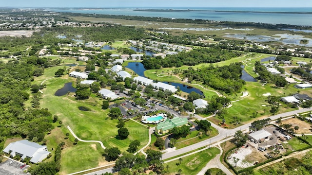 4059 Gator Trace Rd, Fort Pierce, FL 34982 - aerial view of property's location with a large body of water, nearby suburban area, and a golf club