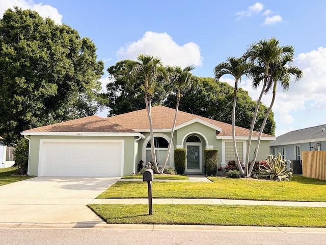 6446 Terra Rosa Cir, Boynton Beach, FL 33472 - view of front of home featuring stucco siding, driveway, an attached garage, and a shingled roof