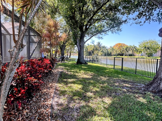 6446 Terra Rosa Cir, Boynton Beach, FL 33472 - view of yard featuring a water view and an exterior structure