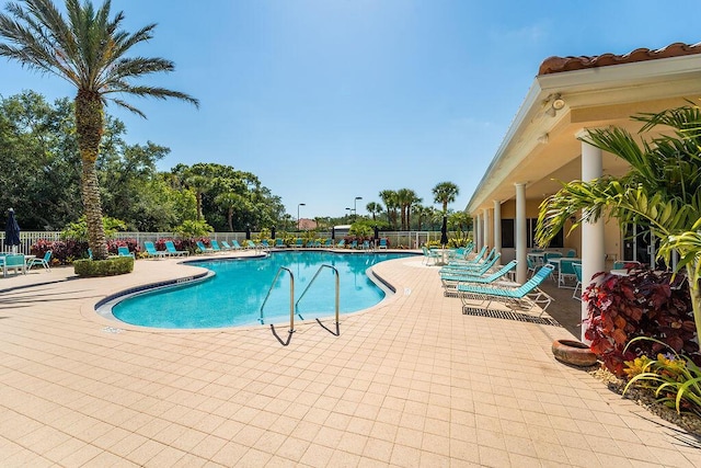 3352 SE Cascadia Way, Hobe Sound, FL 33455 - community pool featuring fence and a patio