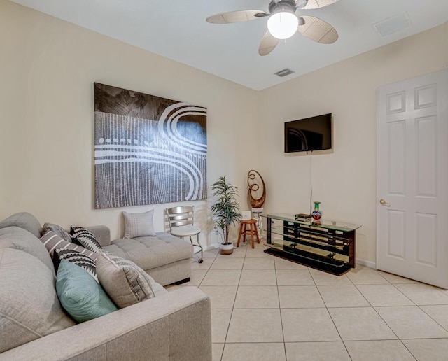 7562 Starfish Reef Ln, Lake Worth, FL 33467 - living room with light tile patterned floors and ceiling fan