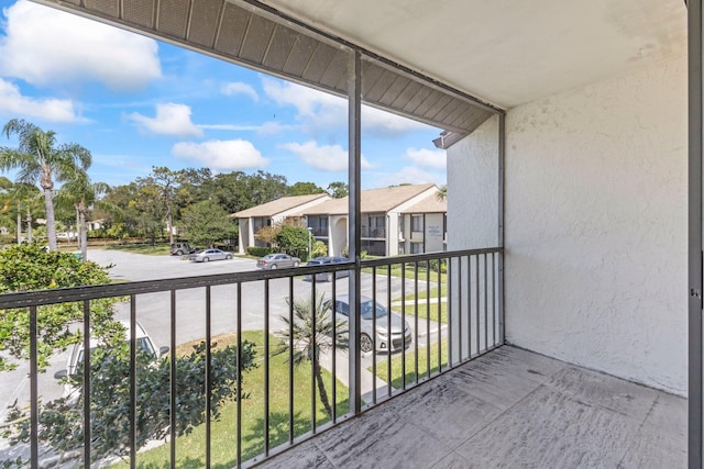 balcony featuring a residential view