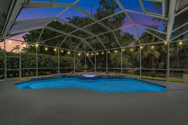 582 Cypress Green Cir, Wellington, FL 33414 - view of pool with a patio, a lanai, and a pool with connected hot tub