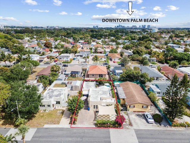 951 Selkirk St, West Palm Beach, FL 33405 - birds eye view of property featuring a residential view