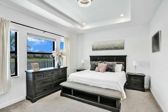 12170 N Baypoint Cir, Parkland, FL 33076 - bedroom with recessed lighting, light carpet, and baseboards