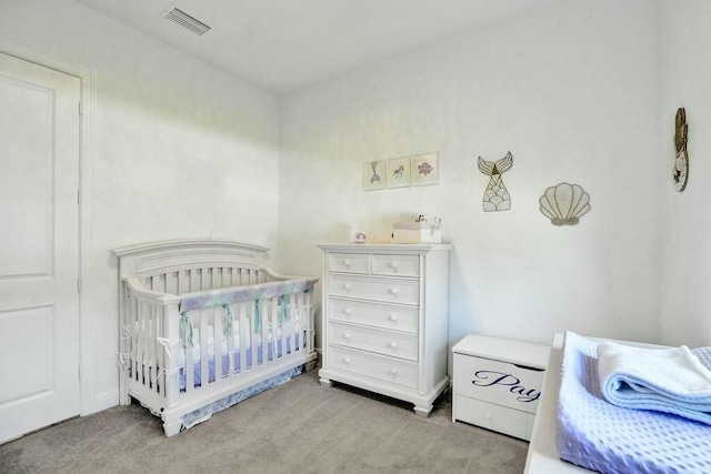 12170 N Baypoint Cir, Parkland, FL 33076 - bedroom featuring baseboards, carpet flooring, a nursery area, and visible vents