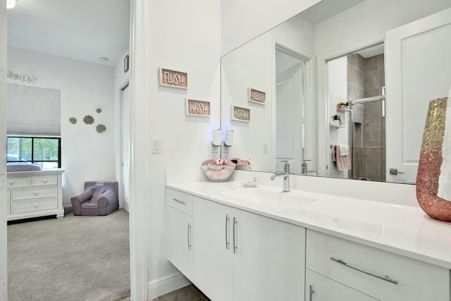 12170 N Baypoint Cir, Parkland, FL 33076 - bathroom featuring a tile shower and vanity