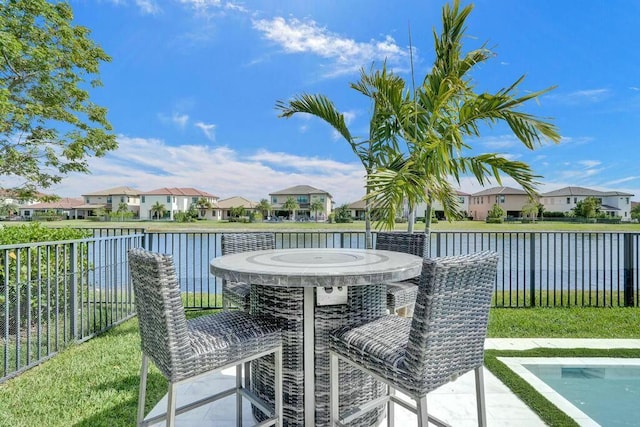 12170 N Baypoint Cir, Parkland, FL 33076 - exterior space with fence, a water view, and a residential view