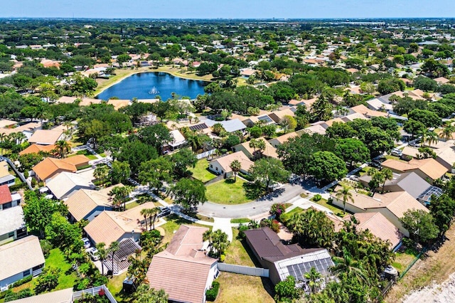 3803 S Lancewood Pl, Delray Beach, FL 33445 - drone / aerial view featuring a residential view and a water view