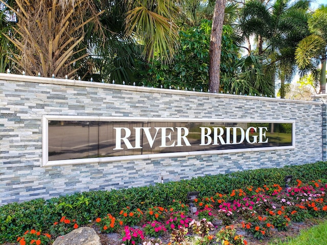 view of community sign