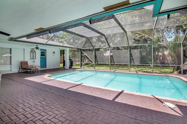 621 NW 71st Ave, Plantation, FL 33317 - view of pool featuring a patio area and a lanai