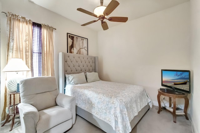 16211 Rosecroft Ter, Delray Beach, FL 33446 - bedroom featuring ceiling fan, light carpet, and baseboards