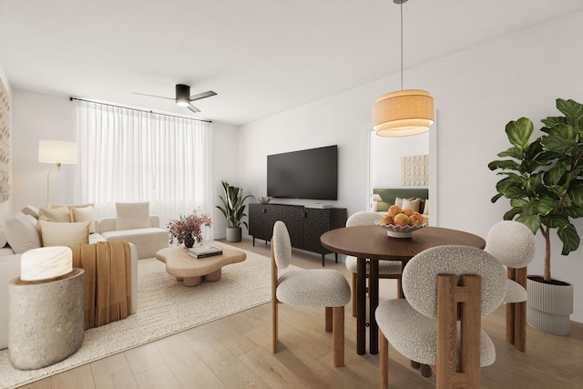720 S Sapodilla Ave Unit 105, West Palm Beach, FL 33401 - living room with wood finished floors and ceiling fan