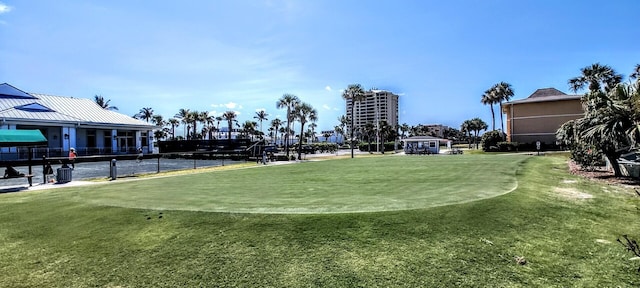 surrounding community featuring a lawn