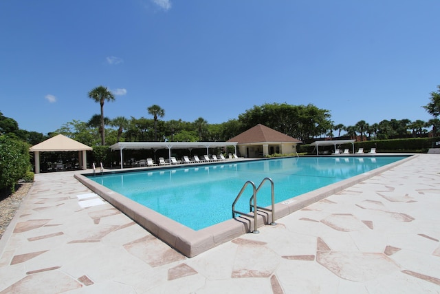 404 Live Oak Ln, Boynton Beach, FL 33436 - pool featuring a gazebo and a patio area
