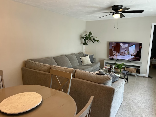 95 E E Ct, Royal Palm Beach, FL 33411 - living area with ceiling fan