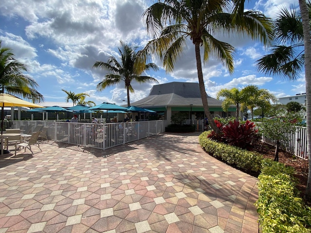 432 Grantham Unit B, Deerfield Beach, FL 33442 - view of patio featuring fence