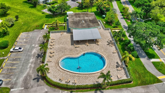 432 Grantham Unit B, Deerfield Beach, FL 33442 - drone / aerial view of a pool