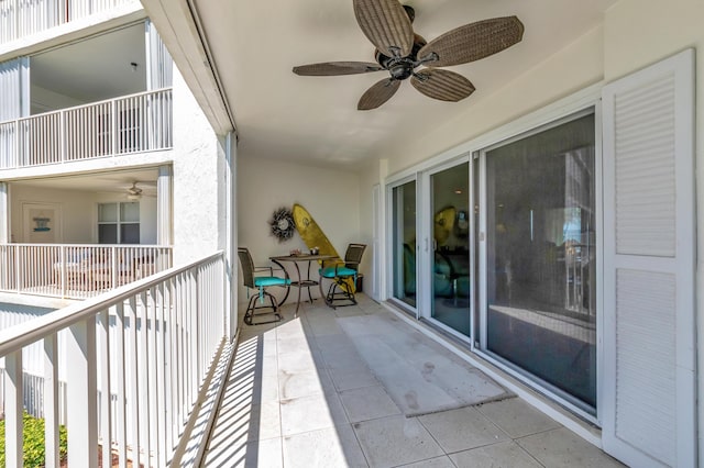 3101 S Ocean Blvd Unit 220, Highland Beach, FL 33487 - balcony with a ceiling fan