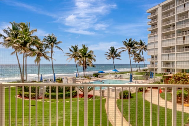 3101 S Ocean Blvd Unit 220, Highland Beach, FL 33487 - water view with nearby beach