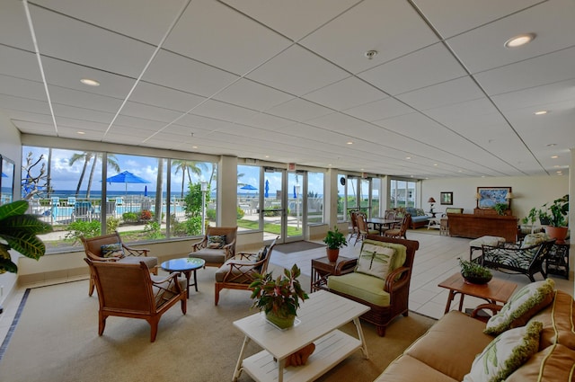 3101 S Ocean Blvd Unit 220, Highland Beach, FL 33487 - living room with recessed lighting