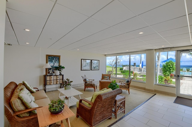 3101 S Ocean Blvd Unit 220, Highland Beach, FL 33487 - living area with healthy amount of natural light and recessed lighting