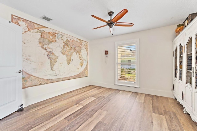 940 Turner Quay, Jupiter, FL 33458 - empty room featuring light wood-style floors, ceiling fan, and visible vents