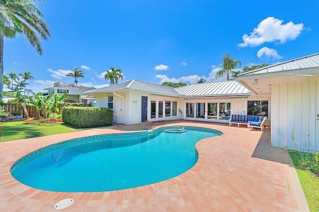 940 Turner Quay, Jupiter, FL 33458 - pool featuring french doors, fence, and a patio area