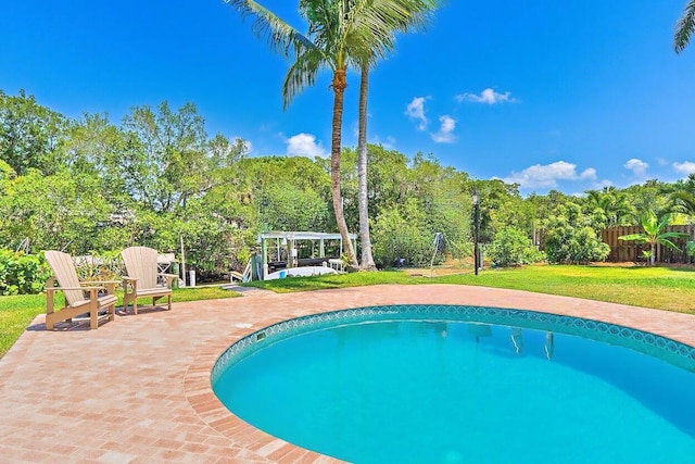 940 Turner Quay, Jupiter, FL 33458 - view of pool with a yard, a patio, fence, and a fenced in pool