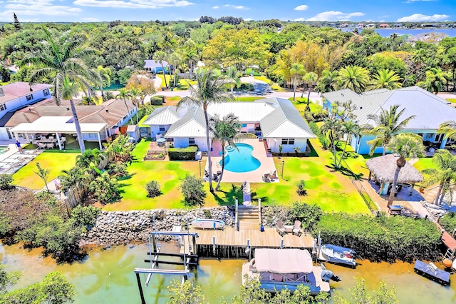 940 Turner Quay, Jupiter, FL 33458 - drone / aerial view featuring a water view and a residential view