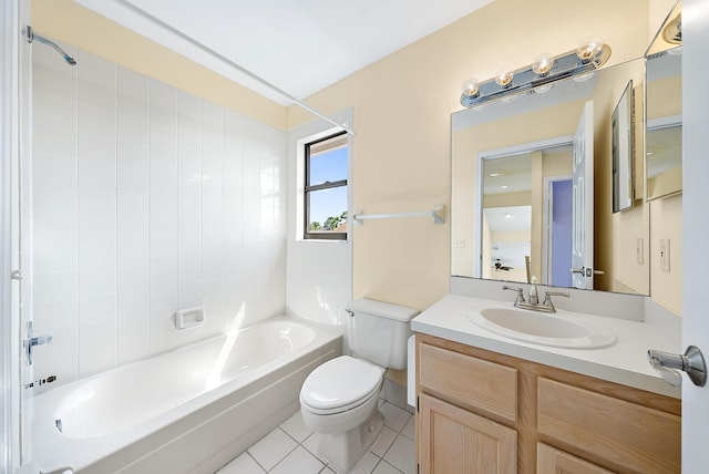 6089 Adams St, Jupiter, FL 33458 - full bath featuring toilet, tile patterned flooring, vanity, and shower / tub combination