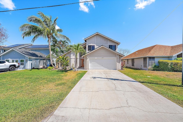 6089 Adams St, Jupiter, FL 33458 - traditional-style home with concrete driveway and a front yard
