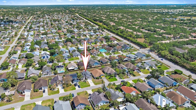 6089 Adams St, Jupiter, FL 33458 - birds eye view of property with a residential view