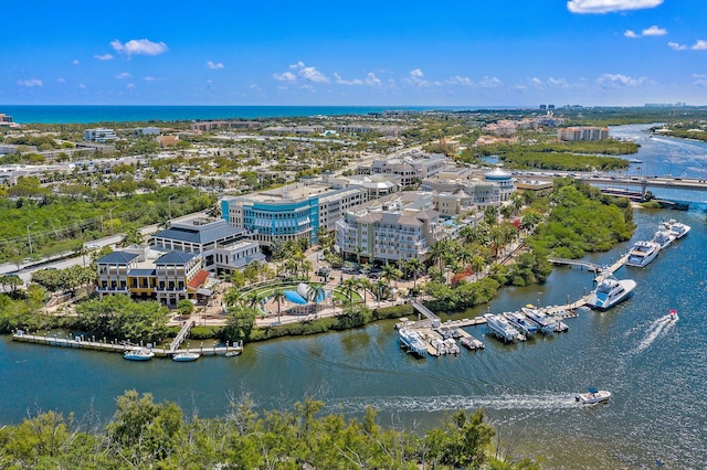 6089 Adams St, Jupiter, FL 33458 - bird's eye view with a water view