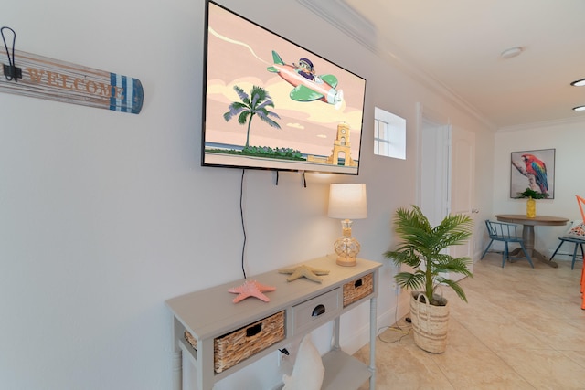 951 Green St, West Palm Beach, FL 33405 - hall with ornamental molding and baseboards