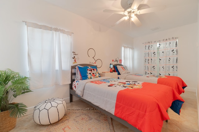 951 Green St, West Palm Beach, FL 33405 - bedroom featuring a ceiling fan and tile patterned floors