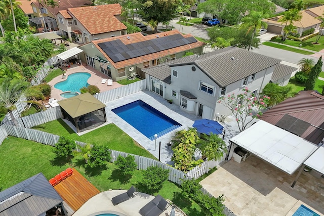bird's eye view featuring a residential view