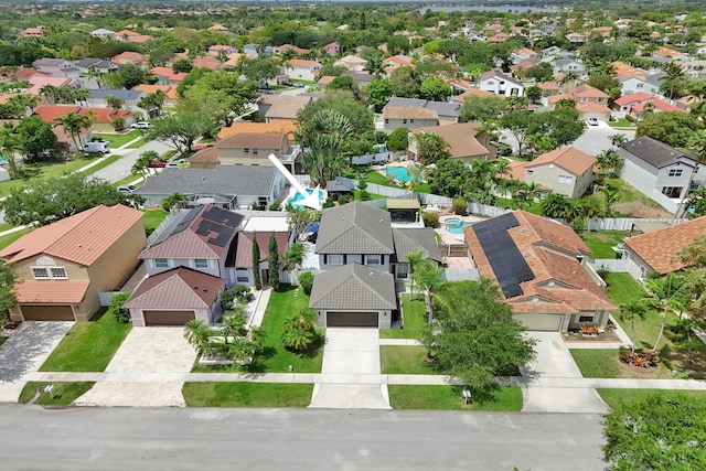 bird's eye view featuring a residential view