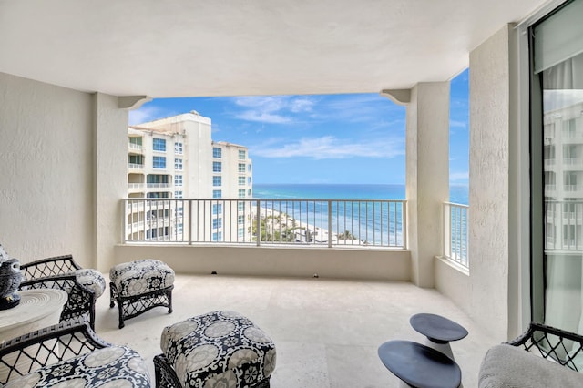 3740 S Ocean Blvd Unit 1602, Highland Beach, FL 33487 - balcony featuring a water view