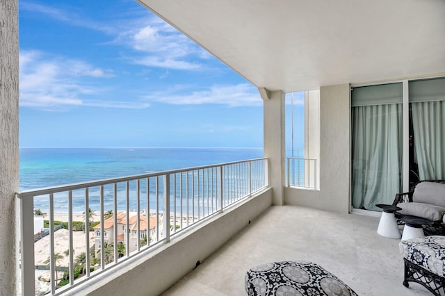 3740 S Ocean Blvd Unit 1602, Highland Beach, FL 33487 - balcony featuring a water view