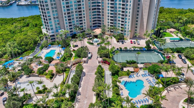 3740 S Ocean Blvd Unit 1602, Highland Beach, FL 33487 - bird's eye view with a water view